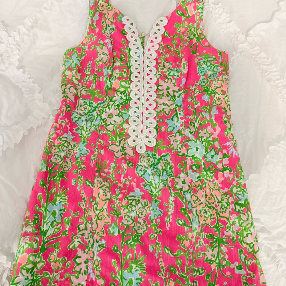 Lilly Pulitzer Pink and Green Floral Dress